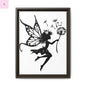 Framed Canvas Fairy Art, whimsical wall decor, nursery room art, gift for her The flirty crow