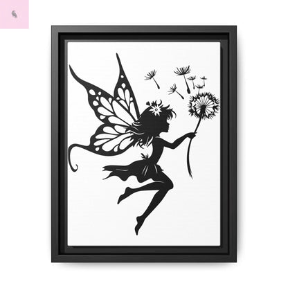 Framed Canvas Fairy Art, whimsical wall decor, nursery room art, gift for her The flirty crow