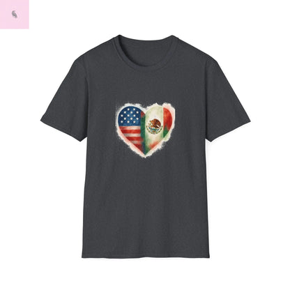 Hispanic Heritage Mexico America Flags Unisex T-Shirt The flirty crow