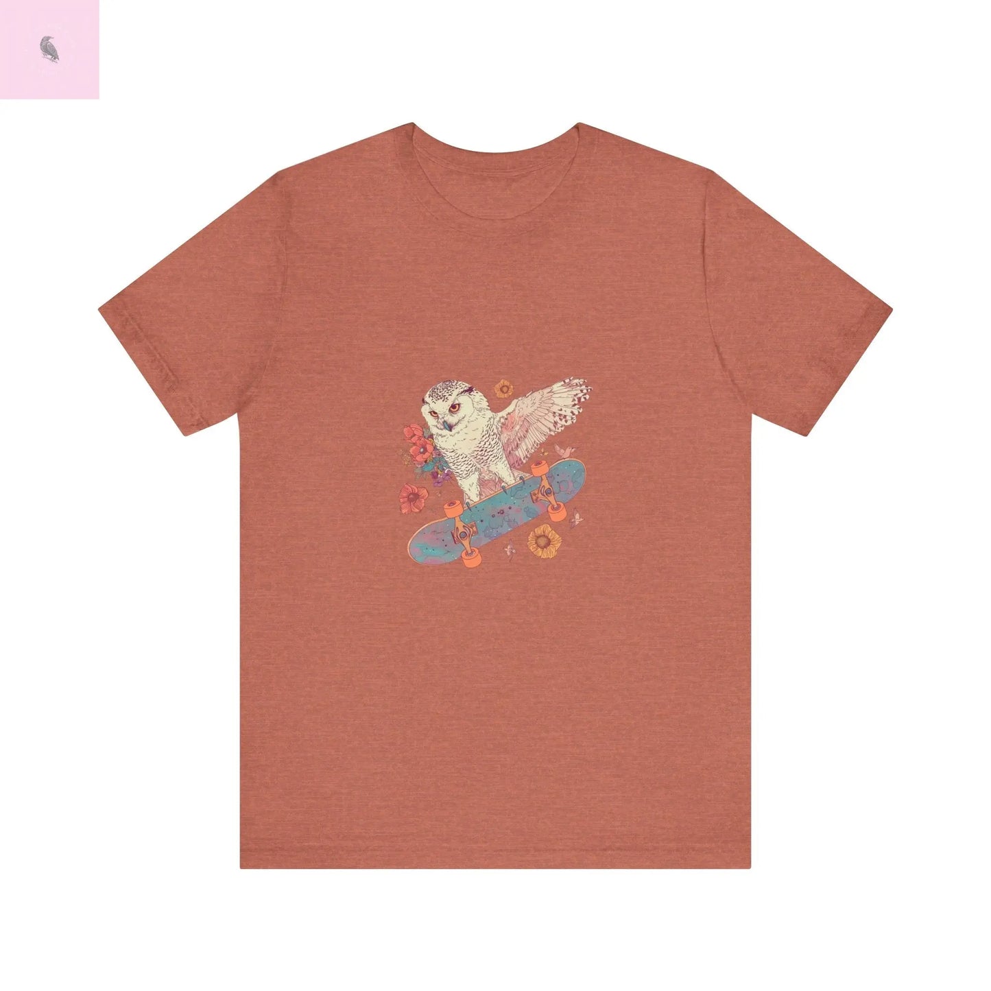 Skateboarding Owl Lovers Tee The flirty crow