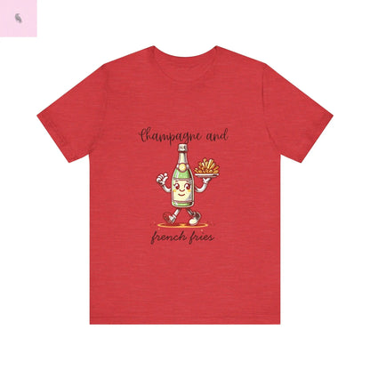 Champagne and French Fries Unisex Bella+ Canvas  tee - The flirty crow