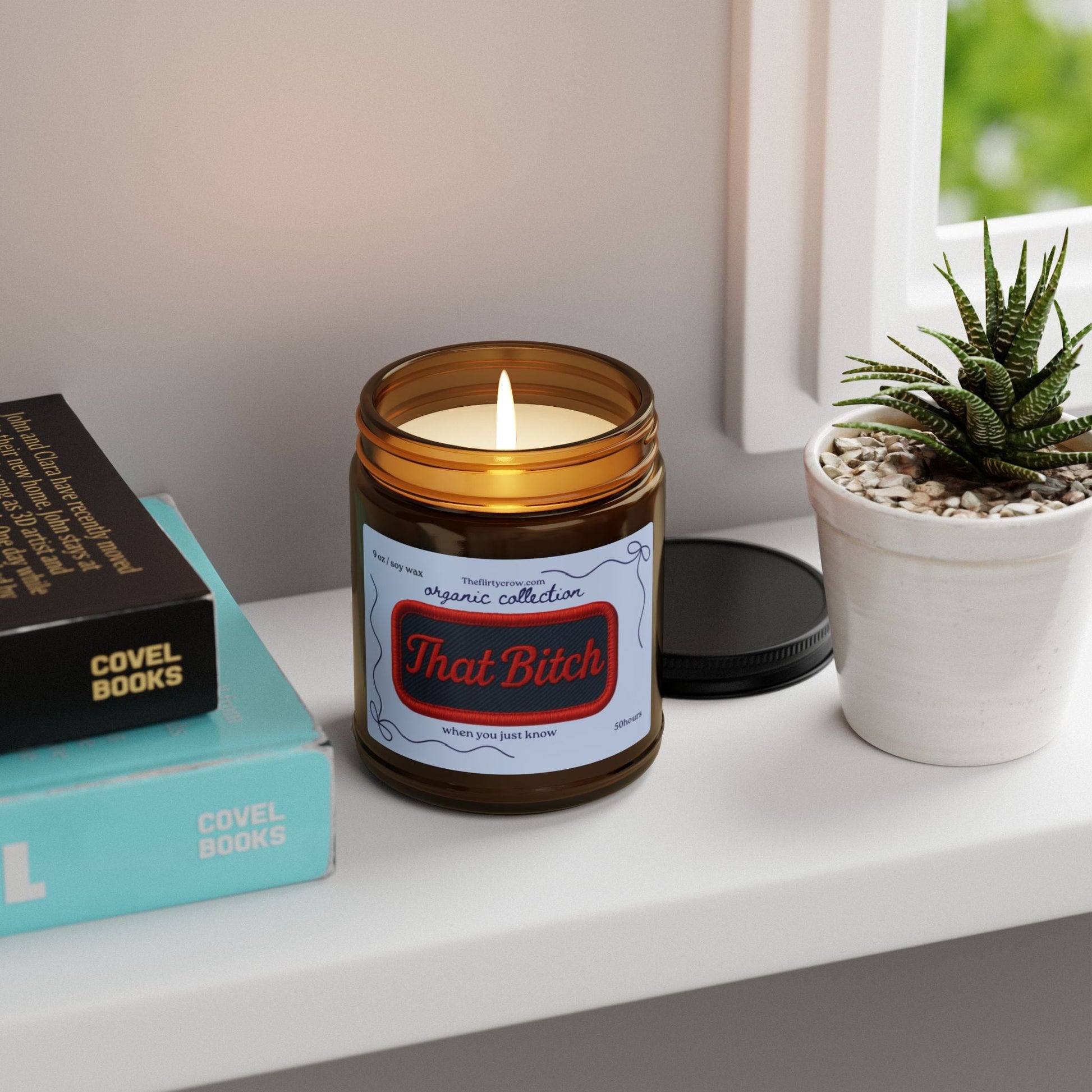 That Bitch Soy Candle , soy wax 9oz gift for friend, housewarming idea The flirty crow