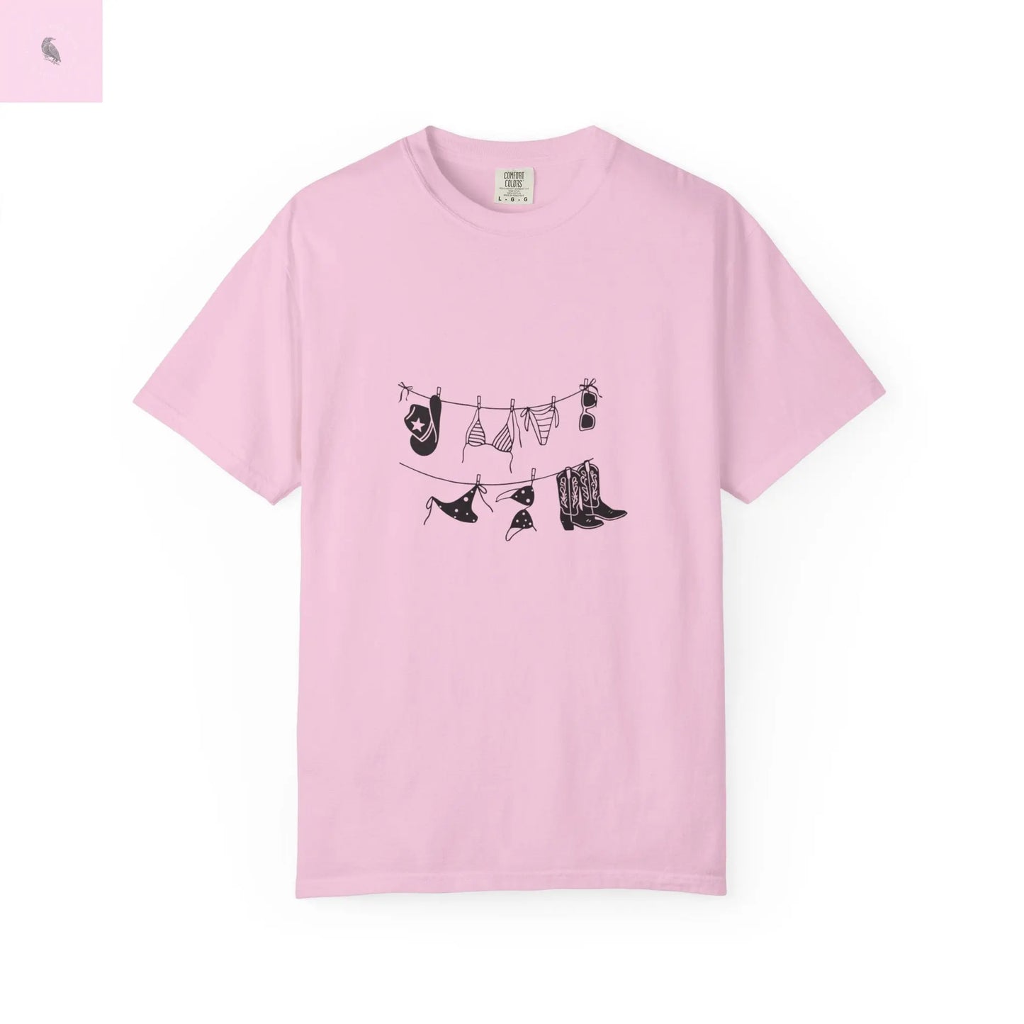 Cowgirl Summer Unisex Tee, Comfort Colors Beach Top, cowgirl style,Gift for Her, Vacation vibes, beach lover tee The flirty crow
