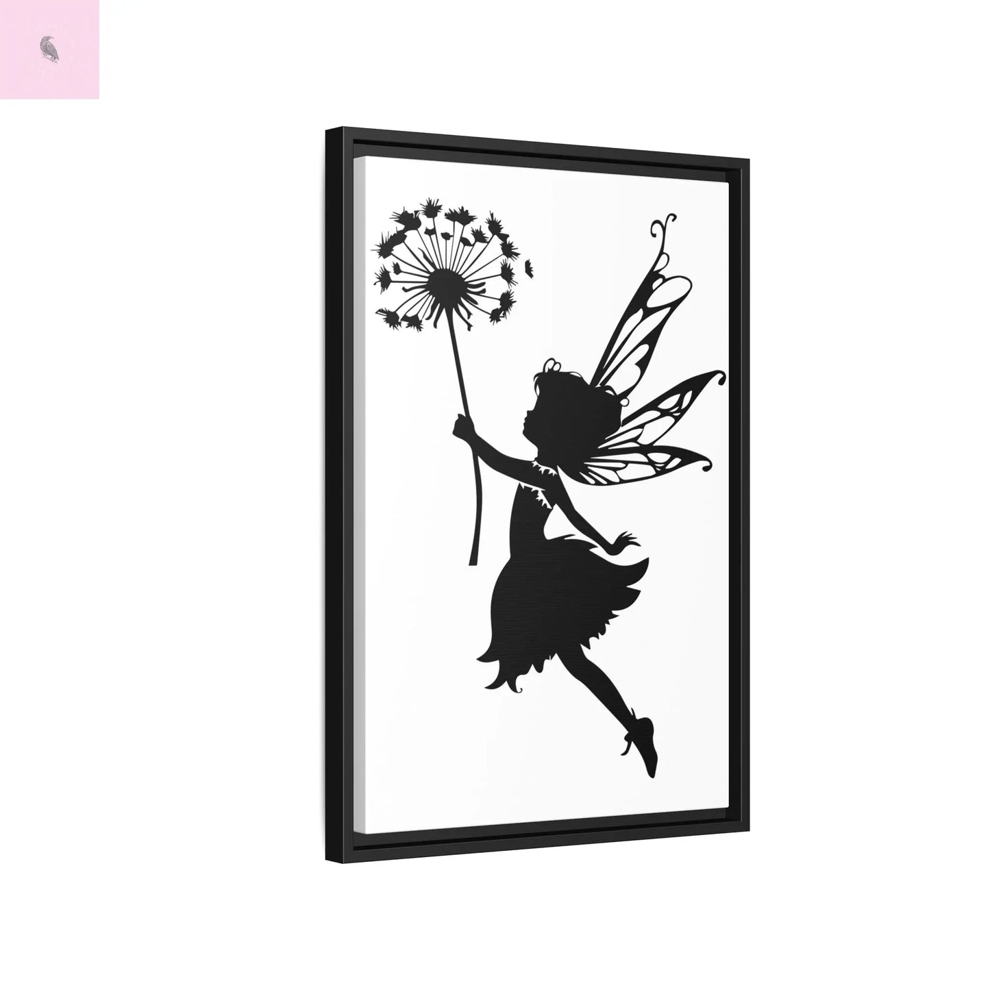 Framed canvas Fairy Silhouette Wall Art, Fairy lover Home Decor, Whimsical Framed Canvas, Fairy Gift, Kids Room Decoration, Nursery Art The flirty crow