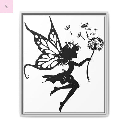 Framed Canvas Fairy Art, whimsical wall decor, nursery room art, gift for her The flirty crow