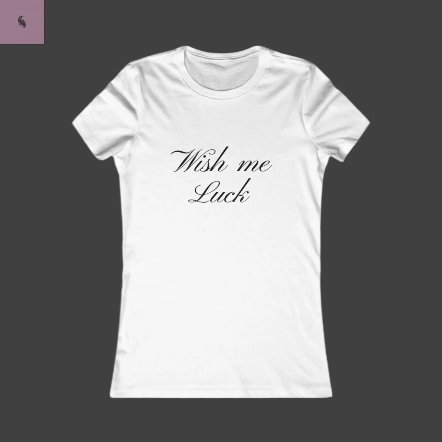 Good Luck Women's White Cotton T-Shirt the flirty crow