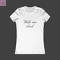 Good Luck Women's White Cotton T-Shirt the flirty crow