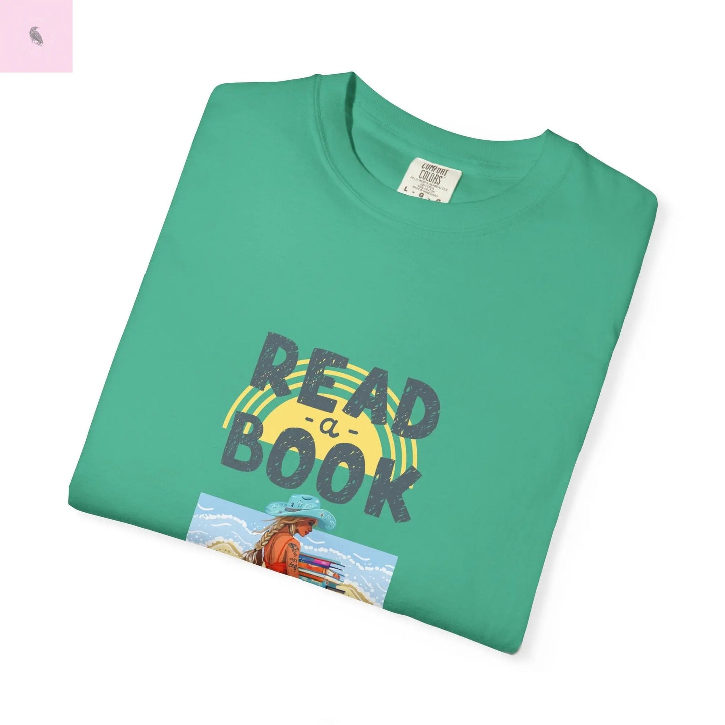 Book Lovers Comfort Colors T-shirt, summer beach reading tee for readers. - The flirty crow