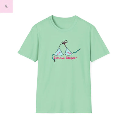 Sensitive Gangster T-Shirt, Funny beach Tee, love island tshirt, Gift for her, Summer top,  Casual Wear, The flirty crow