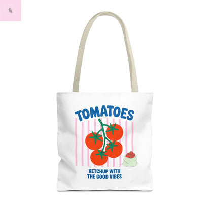Tomato Vibes Tote Bag, Grocery tote,  Beach bag, travel tote,gift for gardener, veggie lover, Fun Gift for Foodies, Garden Lovers The flirty crow