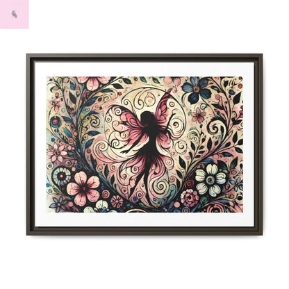 Framed Canvas Fairy art - The flirty crow