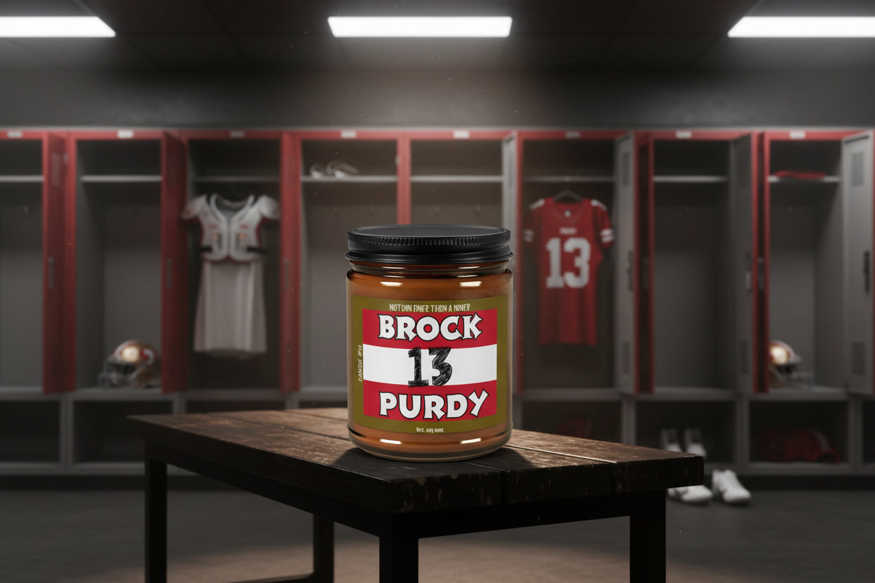 Brock Purdy 13 Soy wax vegan Candle