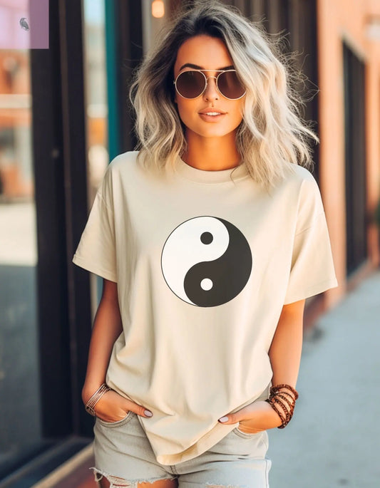 Yin Yang Unisex Custom Colors T-Shirt - Comfortable & Stylish Apparel The flirty crow