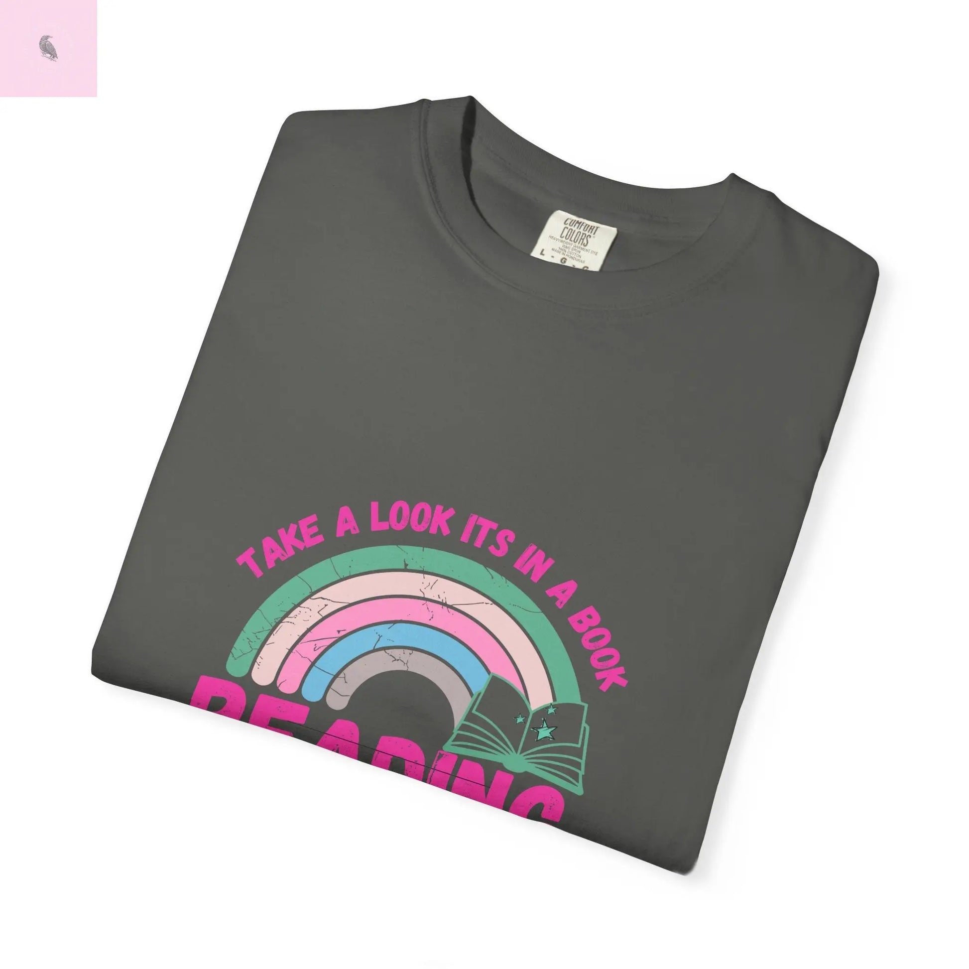 Reading Rainbow Book Lovers  tee, Comfort Colors T-Shirt,  gift for reader, retro reading shirt, book club tshirt, bookworm top Printify