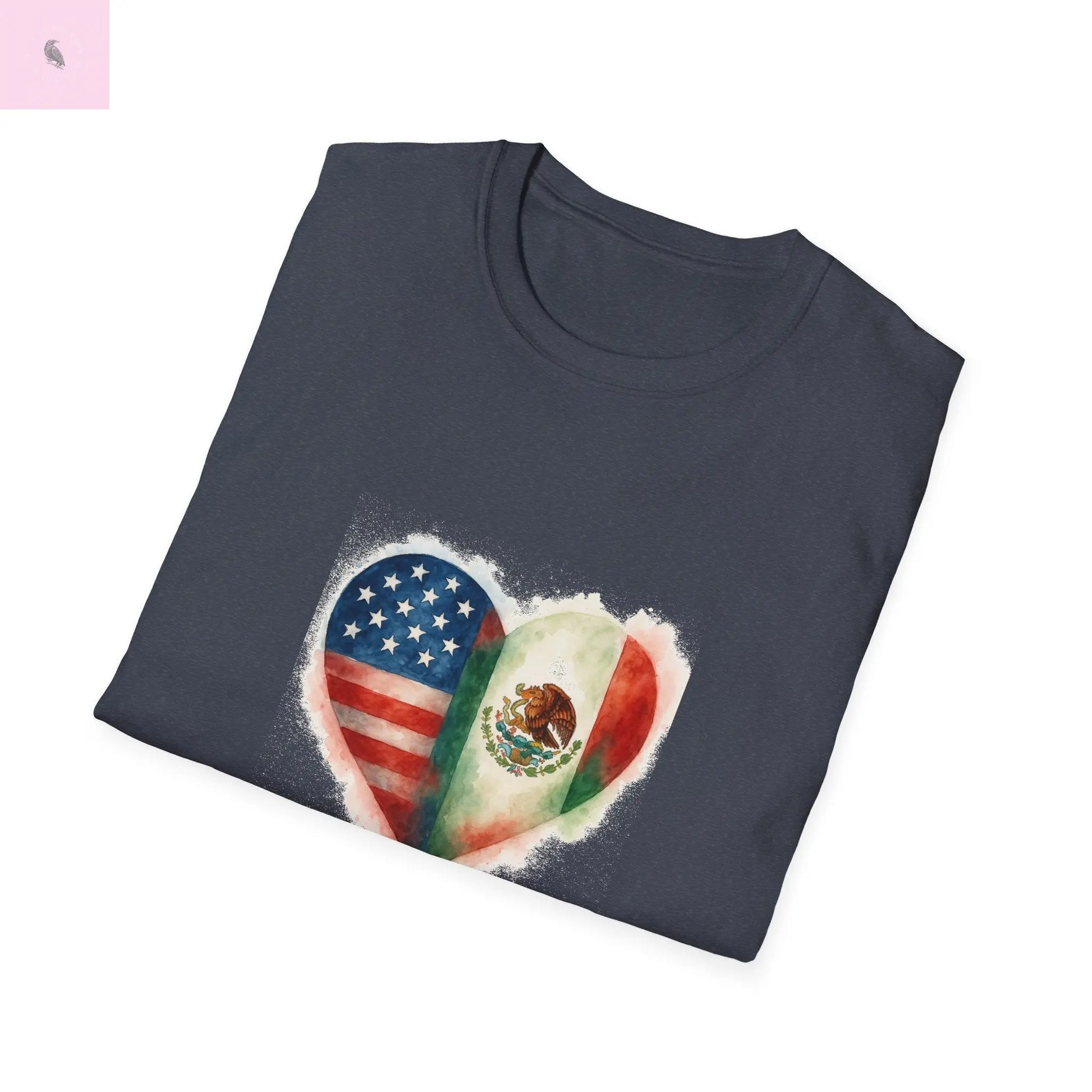 Hispanic Heritage Mexico America Flags Unisex T-Shirt The flirty crow