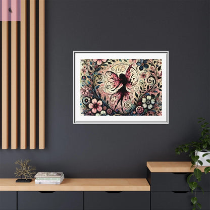 Framed Canvas Fairy art - The flirty crow