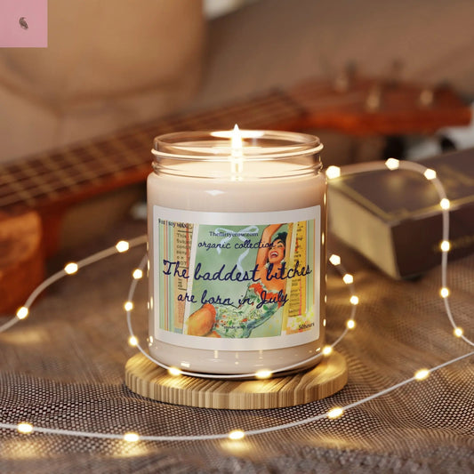 August birthday Soy Candle gift,   August Birthday idea , Retro vibe, eco friendly, Gift for her, Home Fragrance Printify