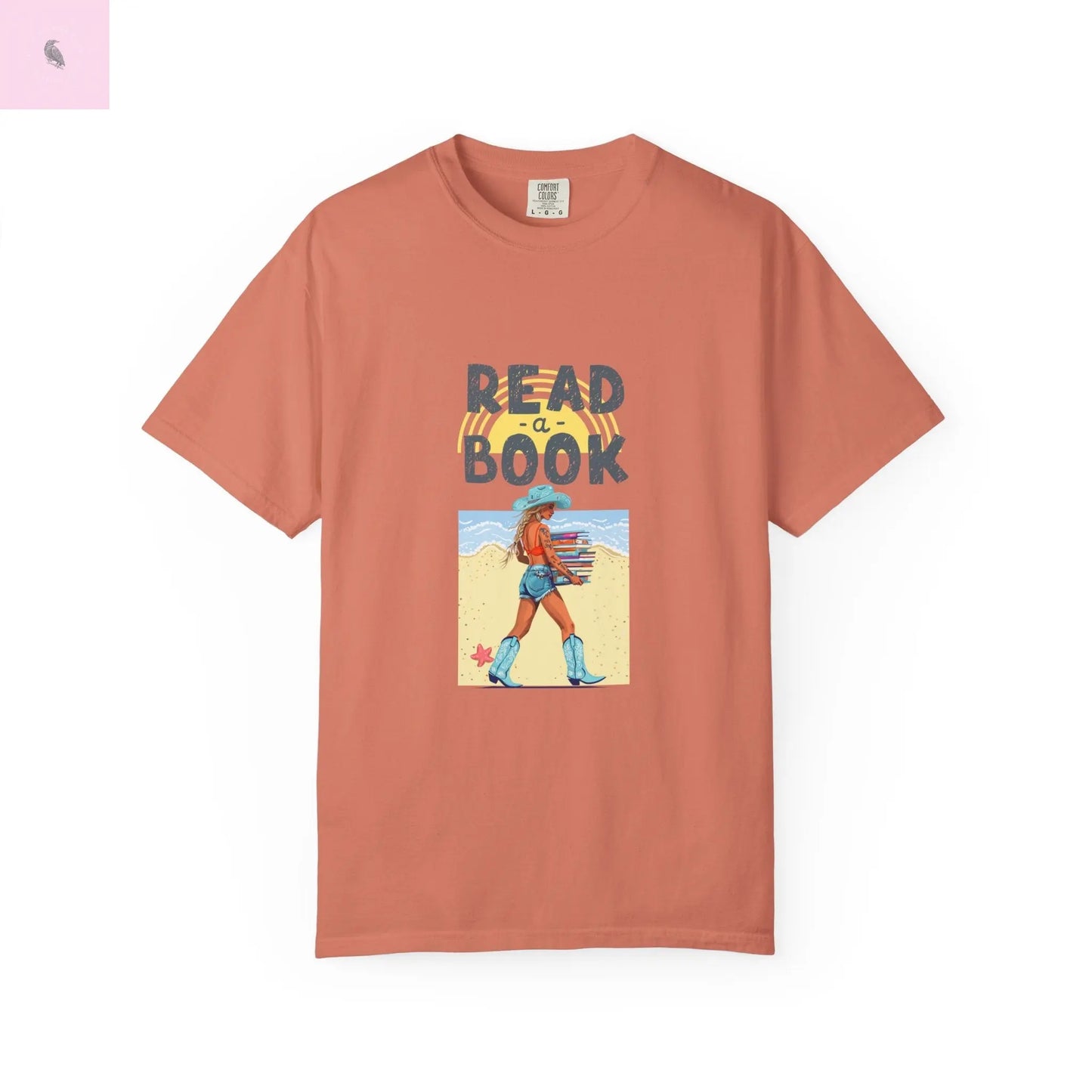 Book Lovers Comfort Colors T-shirt, summer beach reading tee for readers. - The flirty crow