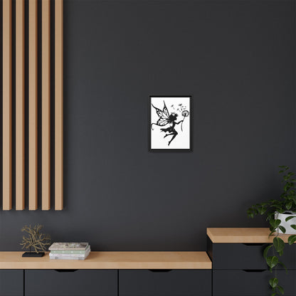 Framed Canvas Fairy Art, whimsical wall decor, nursery room art, gift for her - The flirty crow