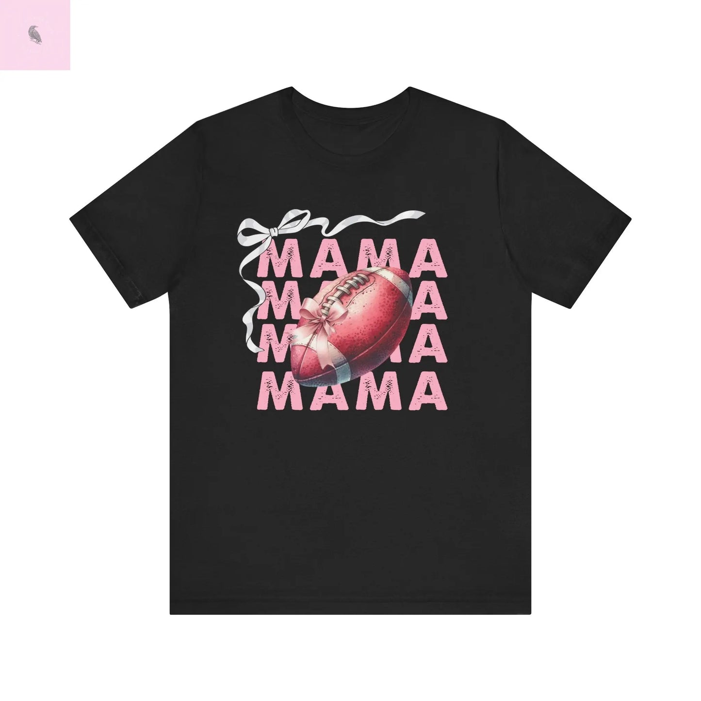 Football mama graphic soft cotton short sleeve quality printed  tee. Sports lover gift. the flirty crow