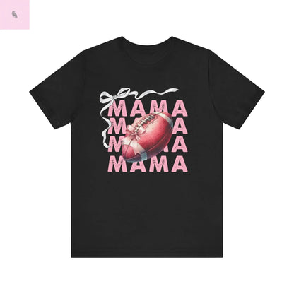 Football mama graphic soft cotton short sleeve quality printed  tee. Sports lover gift. the flirty crow