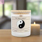 Yin Yang Soy Wax Candle - 11oz Frosted Glass Decor The flirty crow