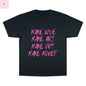 Champion T-Shirt - 'Make Love Make Art Make Out Make Money' the flirty crow