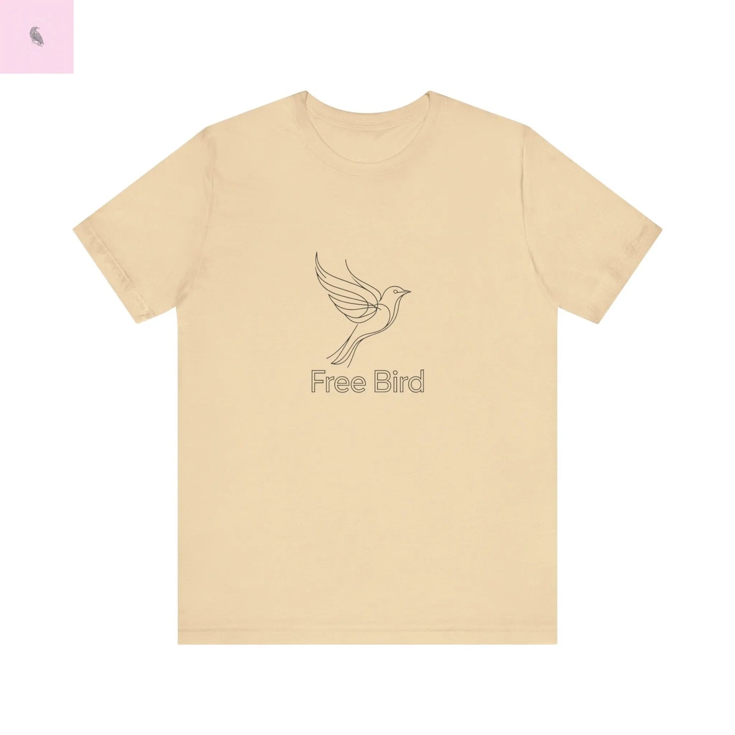 Free Bird Soft Cotton T-Shirt, Trendy Minimalist Bella+ Canvas Tee, Comfy Short Sleeve Shirt, Multiple Colors - Unisex Jersey Top bird lover gift birds the flirty crow
