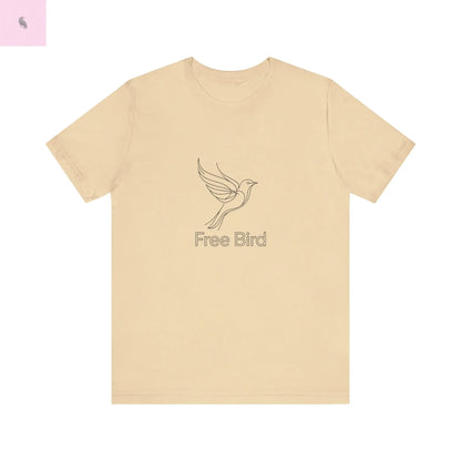 Free Bird Soft Cotton T-Shirt, Trendy Minimalist Bella+ Canvas Tee, Comfy Short Sleeve Shirt, Multiple Colors - Unisex Jersey Top bird lover gift birds the flirty crow