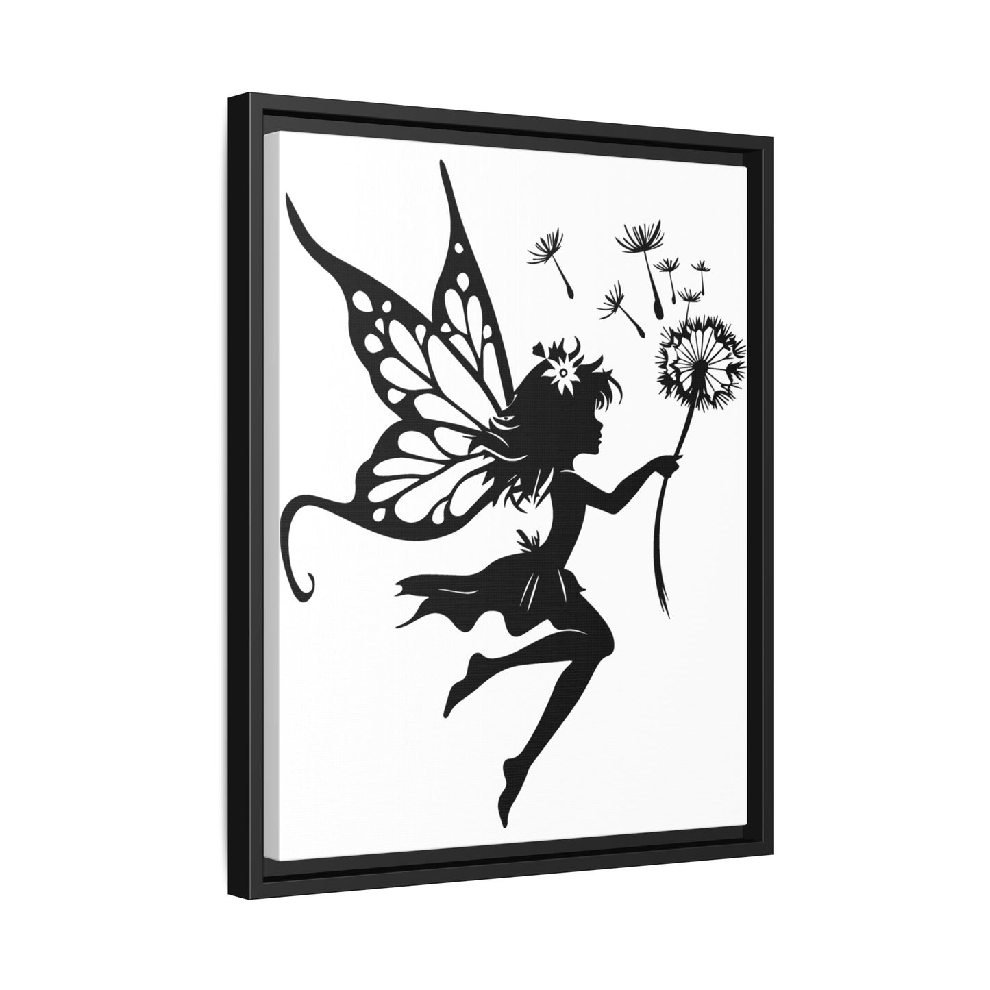 Framed Canvas Fairy Art, whimsical wall decor, nursery room art, gift for her - The flirty crow