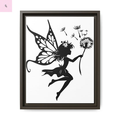 Framed Canvas Fairy Art, whimsical wall decor, nursery room art, gift for her The flirty crow