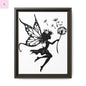 Framed Canvas Fairy Art, whimsical wall decor, nursery room art, gift for her The flirty crow
