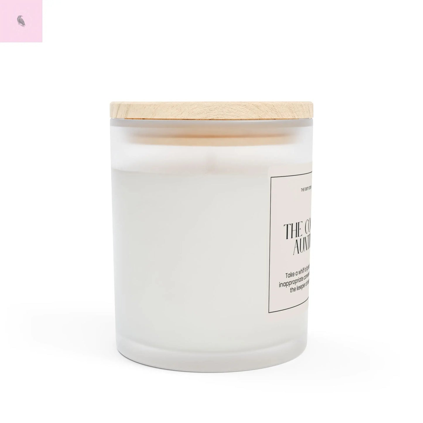 My favorite aunt  scented soy wax candle. the flirty crow