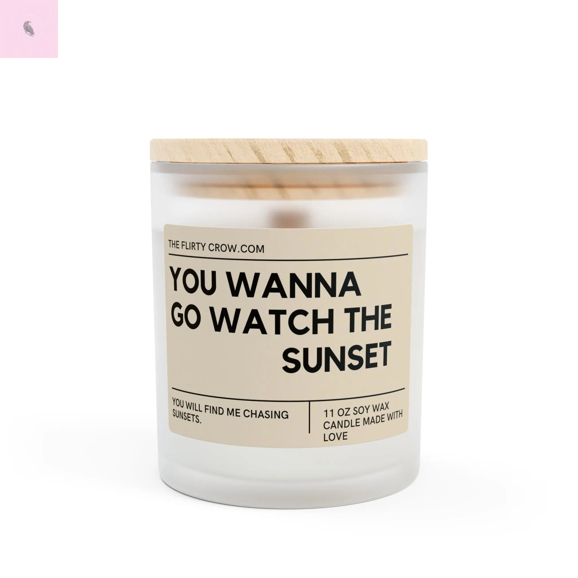 Sunset lover Frosted Glass Candle, 11oz the flirty crow