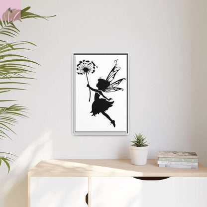 Framed canvas Fairy Silhouette Wall Art, Fairy lover Home Decor, Whimsical Framed Canvas, Fairy Gift, Kids Room Decoration, Nursery Art The flirty crow