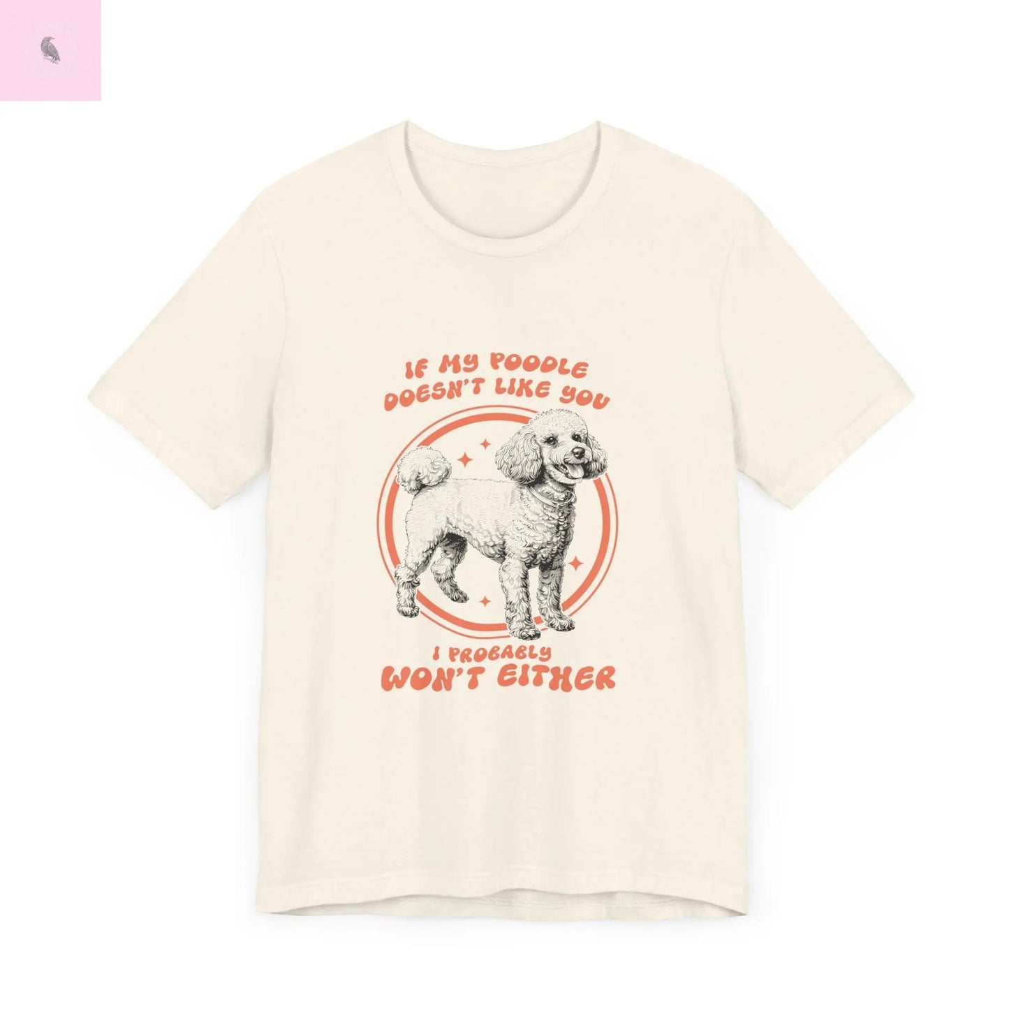 Unisex Poodle lovers short Sleeve Tee the flirty crow