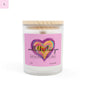 Hand Painted Heart Frosted Glass Candle, 11oz the flirty crow