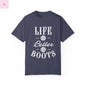 Life is Better in Boots Unisex T-Shirt - Perfect for Boot Lovers & Outdoor Enthusiasts The flirty crow