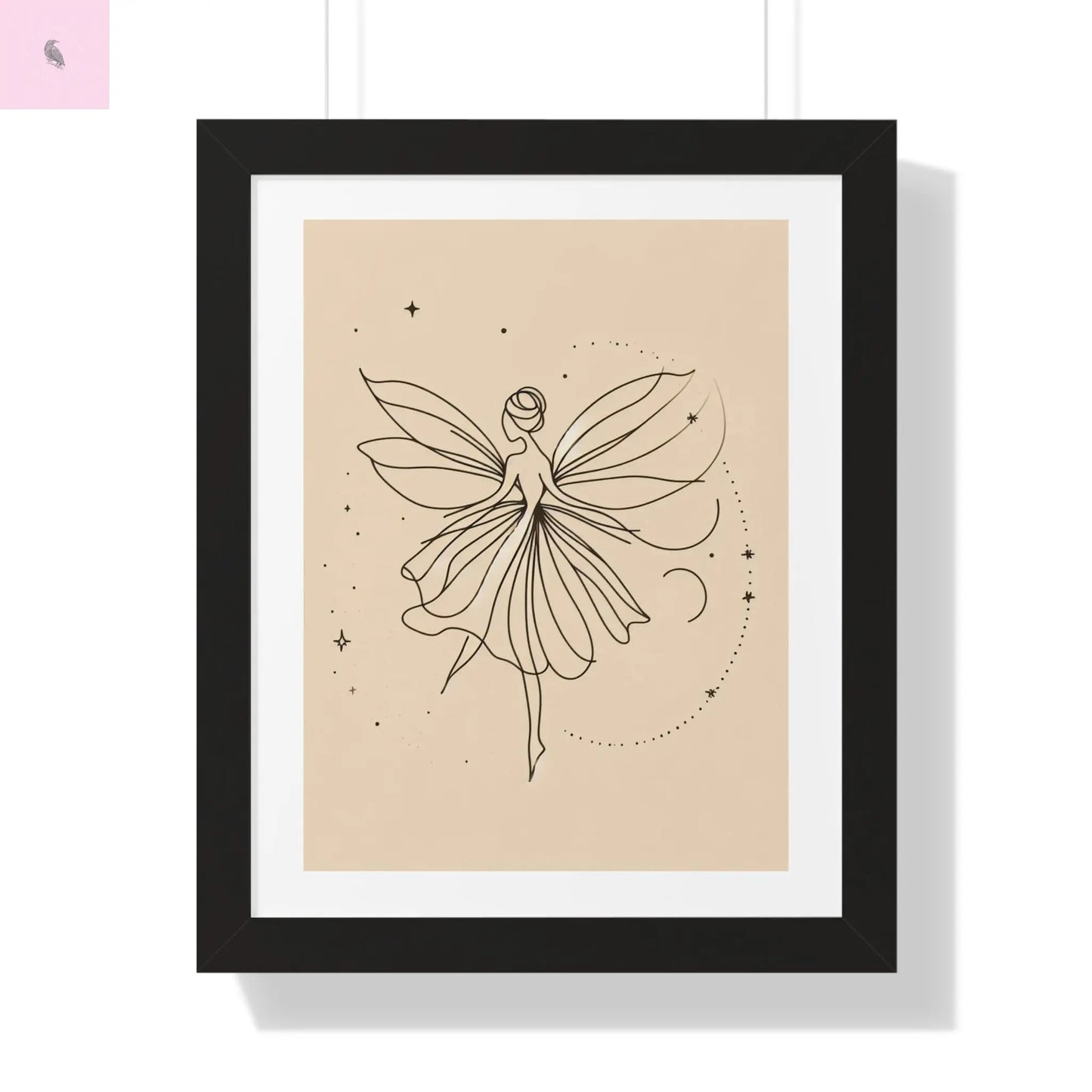 Whimsical Fairy Framed Vertical wall art - Enchanting Home Decor for fairy Lovers - The flirty crow
