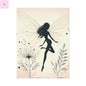 Elegant Fairy Silhouette Rolled Poster - Enchanting Wall Art for Home Decor - The flirty crow