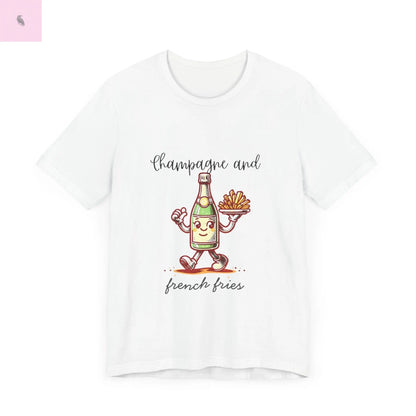 Champagne and French Fries Unisex Bella+ Canvas  tee - The flirty crow
