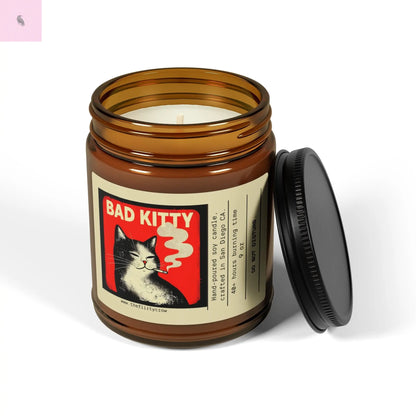 Bad Kitty Scented Soy Candle,  Relaxing Home Fragrance, Scented Candle, unique candle, gift for her, gift for him, housewarming gift Printify