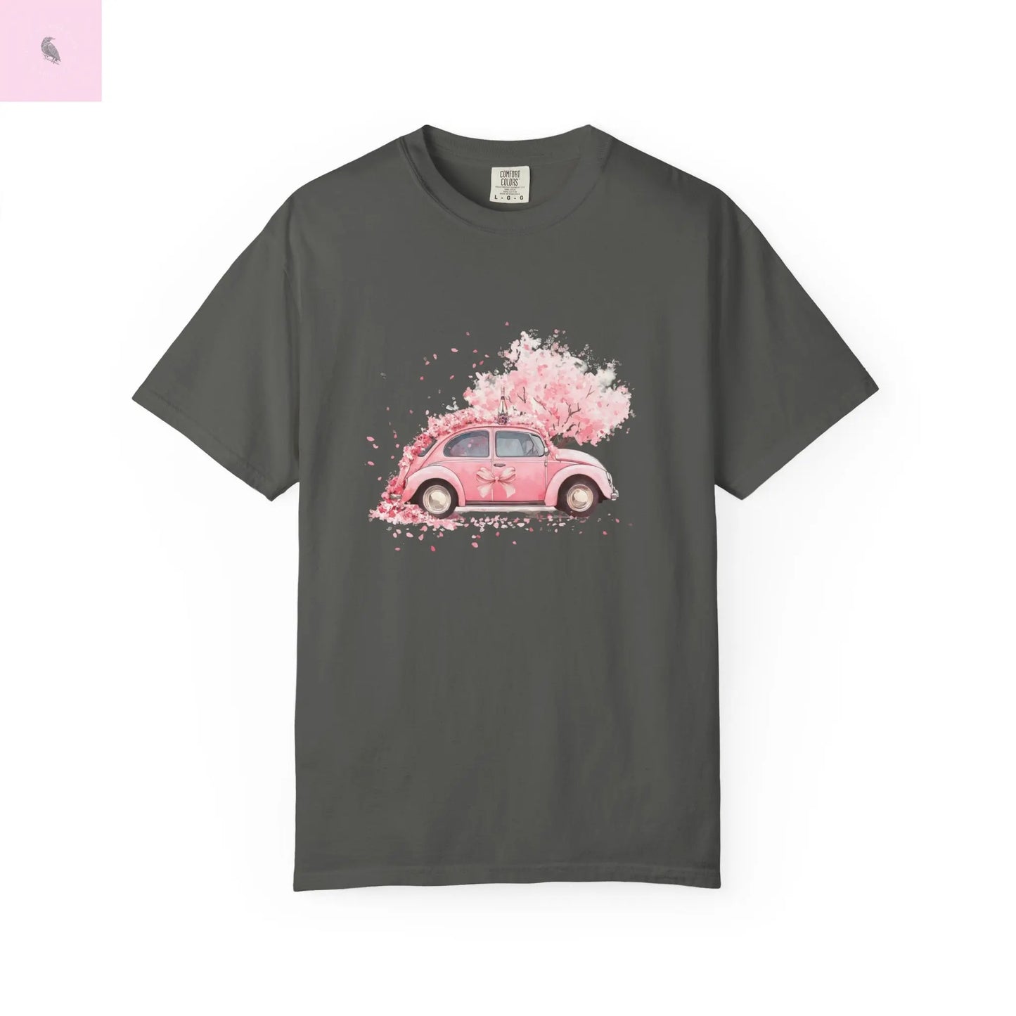 Vintage Car Floral T-Shirt, Unisex Tee, Casual Wear, Gift for Her, Spring Fashion, Boho Style, coquette design Printify