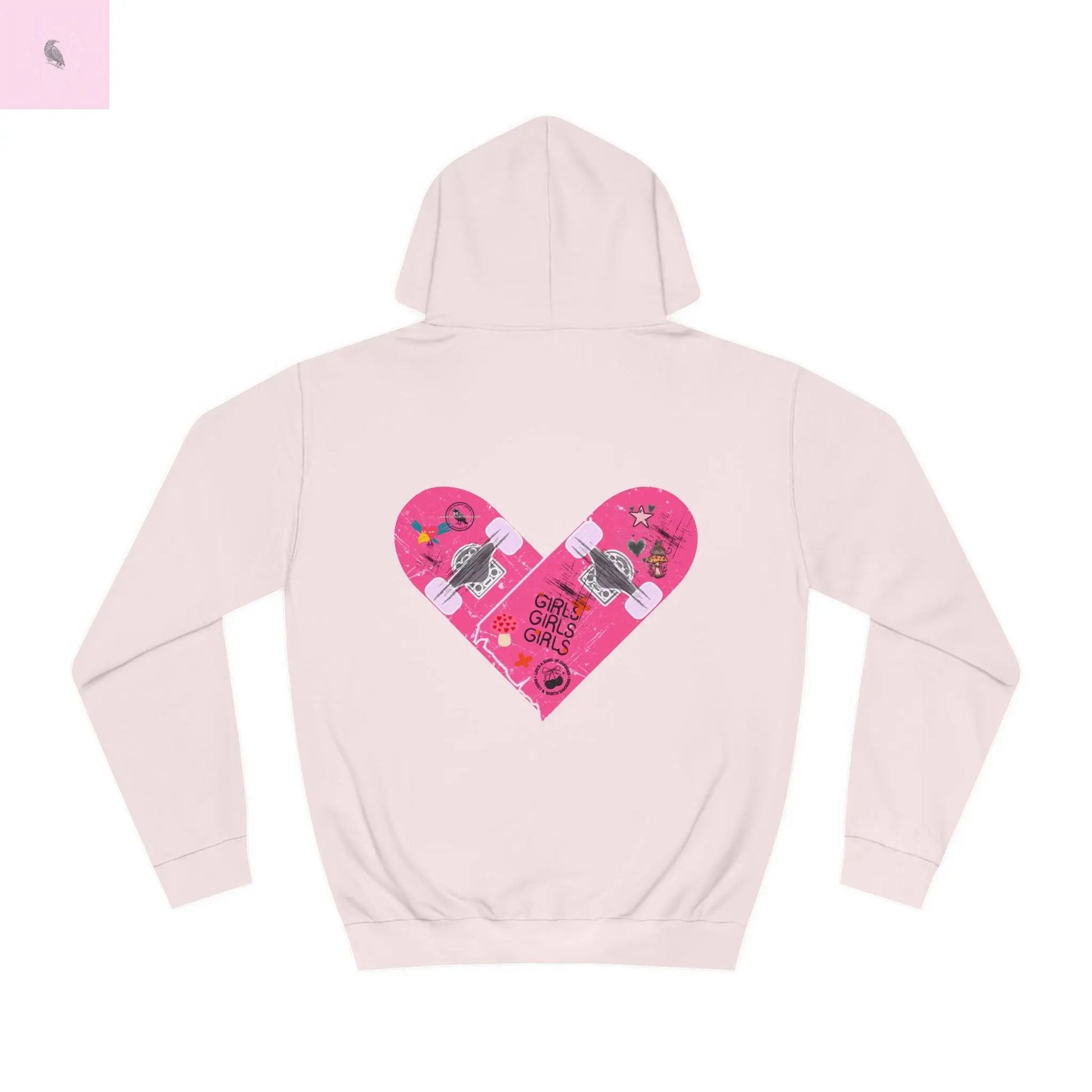 Skateboarding Hoodie - Unisex College Hoodie The flirty crow