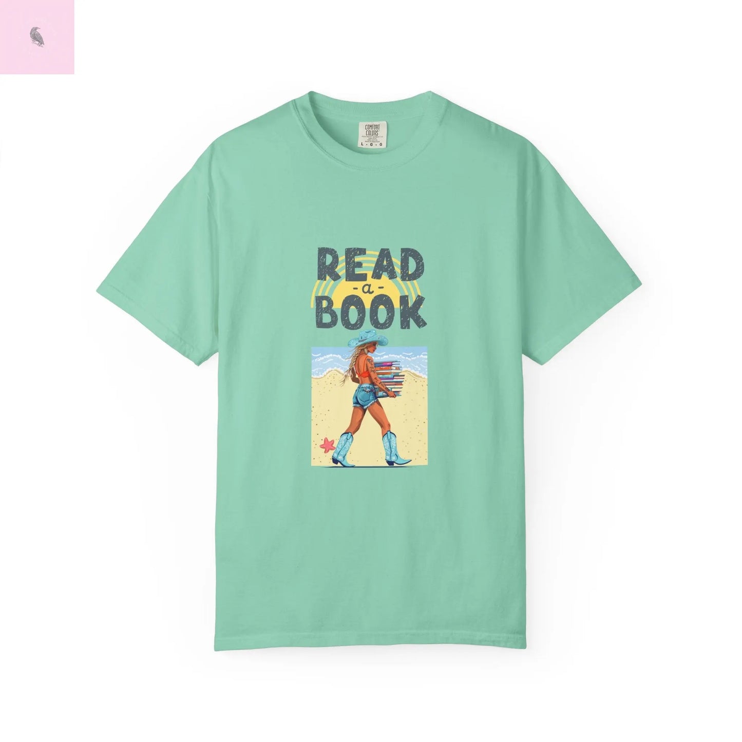 Book Lovers Comfort Colors T-shirt, summer beach reading tee for readers. - The flirty crow