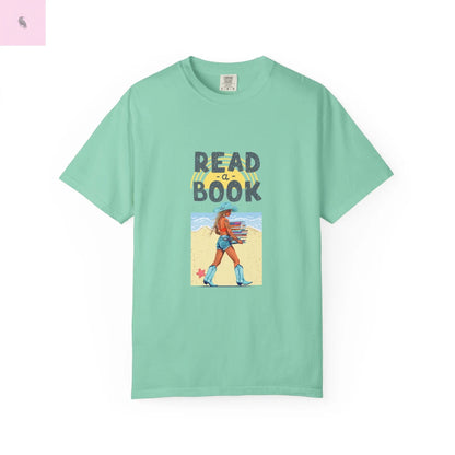 Book Lovers Comfort Colors T-shirt, summer beach reading tee for readers. - The flirty crow