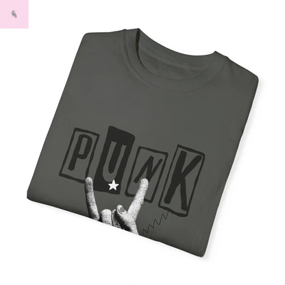 Punk Rock Unisex Garment-Dyed T-Shirt - Retro Graphic Tee for Music Lovers The flirty crow