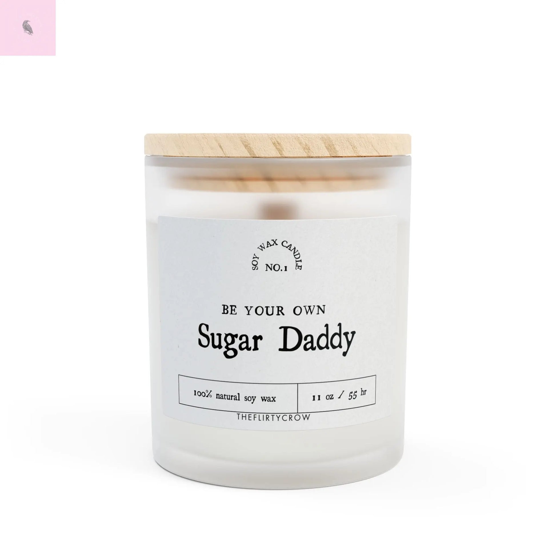 Glass Candle, Sugar Daddy 11oz the flirty crow