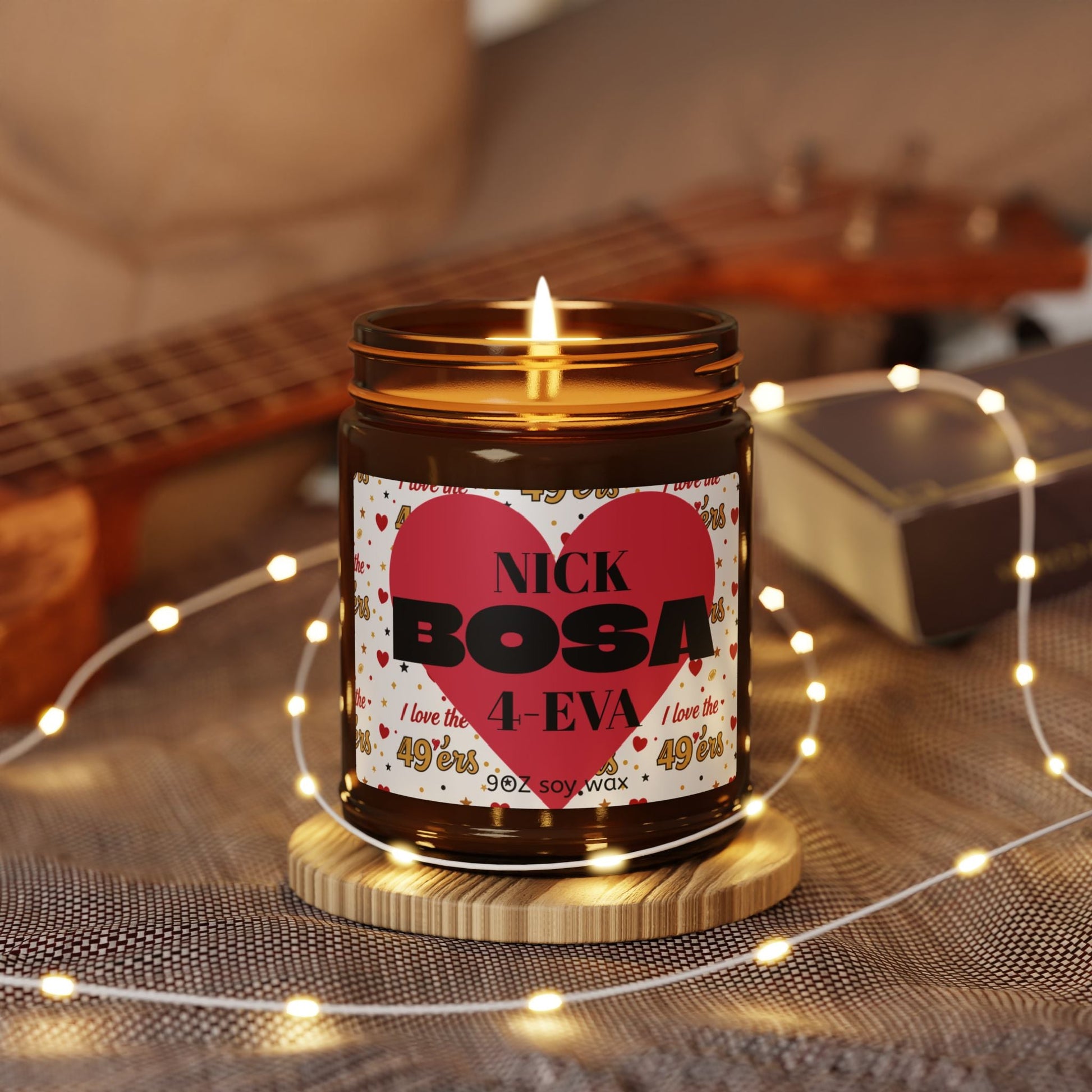 Nick Bosa 49ers Game Day Soy Candle Amber Jar (9oz) The flirty crow