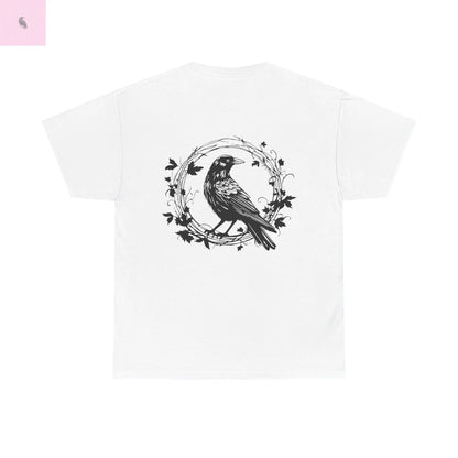 Unisex  beautiful crow  Cotton Tee. if you like crows get this! quality cotton, fun, and beautiful the flirty crow